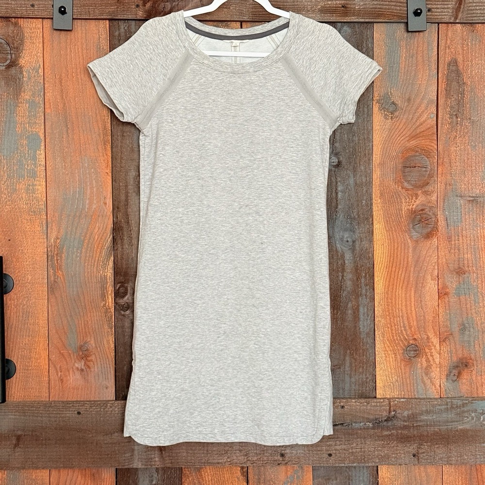 Athleta Heather Grey Mini T-Shirt Dress